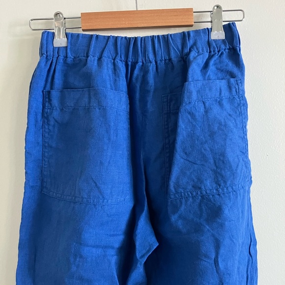 Not Perfect Linen PUGLIA Pants in Cobalt Blue - Picture 4 of 5